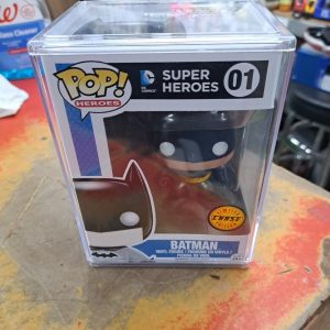 Funko Pop DC Universe Metallic Chase Batman 01 Versión Etiqueta Azul con Estuche Rígido