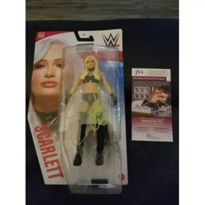 SCARLETT signature WWE NXT Figure JSA Authentication signature signature CHASE