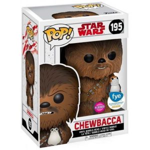 Buy Funko Pop! #195 Chewbacca with Porgs (Flocked)