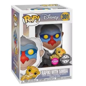 Buy Funko Pop! #301 Rafiki Holding Baby Simba (Flocked)