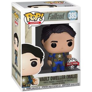 Buy Funko Pop! #385 Vault Dweller (Male) (with Box of Mentats)