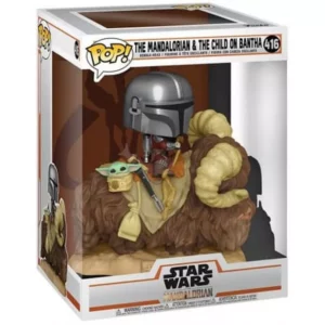 Buy Funko Pop! #416 Mandalorian on Bantha With Child