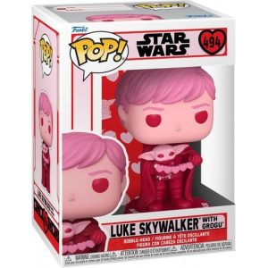 Buy Funko Pop! #494 Luke Skywalker with Grogu (Pink)
