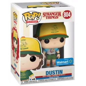 Buy Funko Pop! #804 Dustin at camp in gray tee shirt