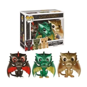 Buy Funko Pop! #PACK Drogon, Rhaegal, & Viserion (Metallic)