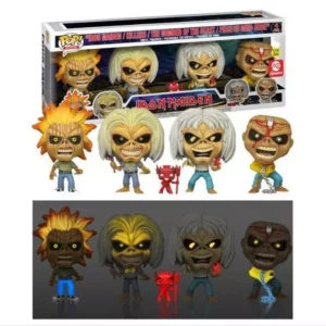 Buy Funko Pop! #PACK Iron Maiden Eddie (4-Pack) (Glow in the Dark)