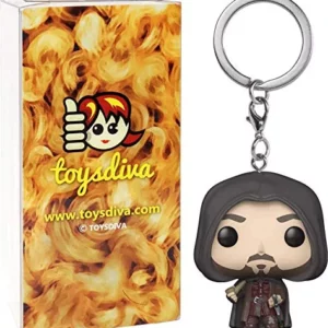 Aragorn: Fun ko Pocket P o p ! Mini-Figural K e y c h a i n Bundle with 1 Compatible 'ToysDiva' Graphic Protector (31814 - B)