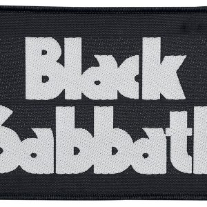 Black Sabbath Black Sabbath Logo Patch black white