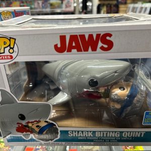 Funko Pop! Jaws Shark Biting Quint #760 2019 SDCC Exclusive New