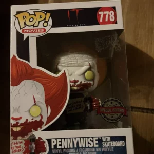 Funko Pop Movies It Chapter Two Pennywise with Skateboard 778 Vinyl Fig Spec Ed