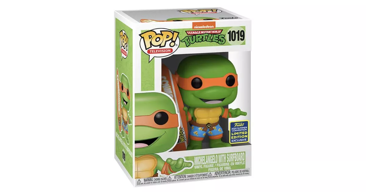 Sale Buy Funko Pop! #1019 Michelangelo With Surfboard