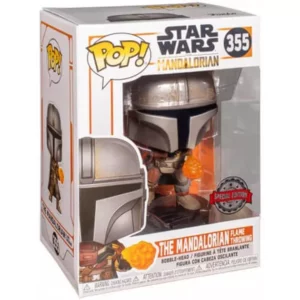 Buy Funko Pop! #355 The Mandalorian Flame Throwing (Metallic)
