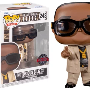 Funko Pop Rocks Notorious B.I.G. Biggie Smalls Suit Figure w/ Protector